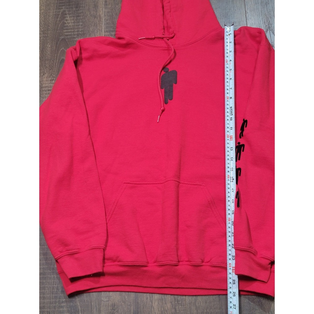 Billie‎ Eilish Red Blohsh Logo Graphic Pullover Hoodie Mens Large Official Merch